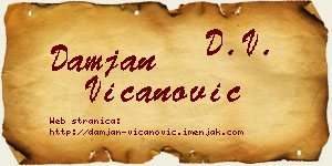 Damjan Vicanović vizit kartica